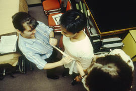 Photograph of nursing students practicing techniques