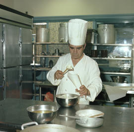 Photograph of a chef in the kitchen