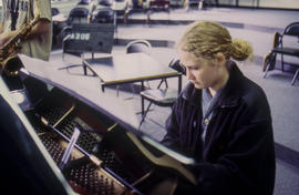 Photograph of a music student