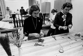Photograph of Retail Floriculture Students Making Seasonal Corsages