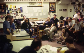 A photograph of Industrial Design students in class