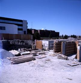 Photograph of early construction of the Technology and BISC N building