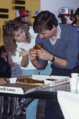 Photograph of a food eating contest