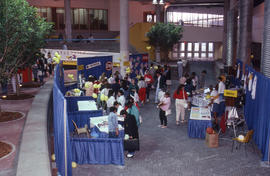 Photograph of student information and orientation event