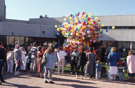 Photograph of a balloon launch