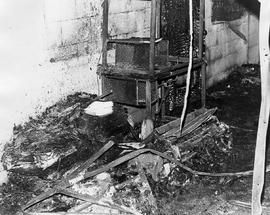Photograph of the Aftermath of the Fire on the Second Floor in the Fieldhouse