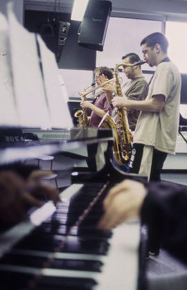Photograph of music students