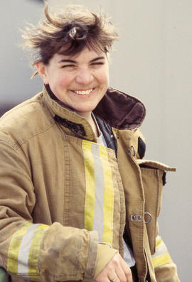 A photograph of a Firefighting student