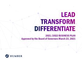 Humber College business plan, 2021-2022