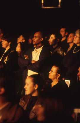 Photograph of attendees at Synthesis fashion event