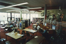 Photograph of students studying in the Lakeshore library