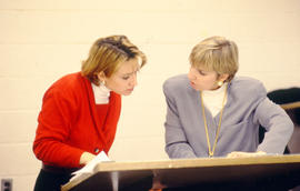 Photograph of faculty member Susan Topping and student