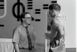 Photograph of Joe Kertes and Ben Labovitch at the creative writing workshop