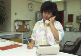 Photograph of an unknown person on the phone