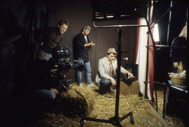 Photograph of Cinematography students working on a film for class