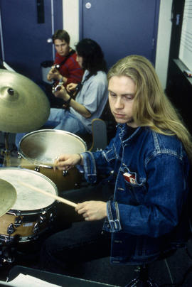 Photograph of music student