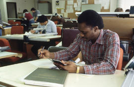 Photograph of drafting student