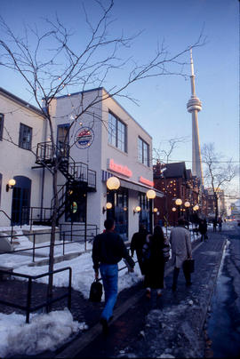 Photograph of King Street looking east to the CN Tower