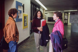 Photograph of Margaret Atwood and workshop attendees