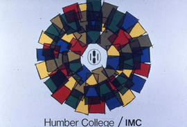 Photograph of a Humber College/IMC Logo Card