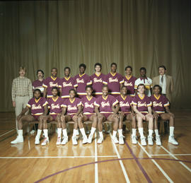 Photograph of the Men's Basketball team