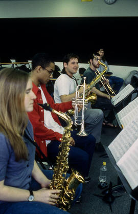 Photograph of music students