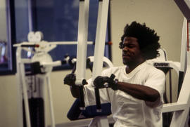 Photograph of a student exercising