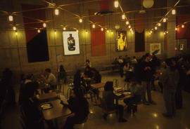 A photograph of students in the Pipe cafeteria