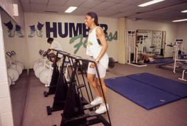 Photograph of students working out in Humber fitness centre