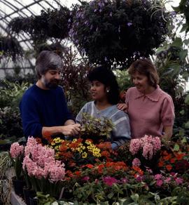 Photograph of Humber Staff Inside the Greenhouse