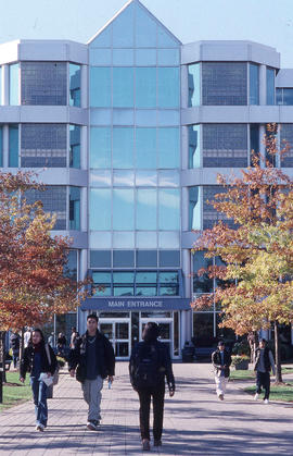 Photograph of the NX building, North Campus Main Entrance