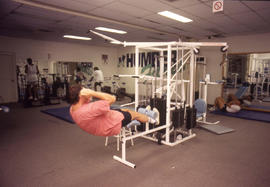 Photograph of a student exercising