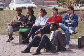 Photograph of an outdoor marketing class