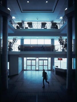 Photograph of the NX Building Atrium Entrance