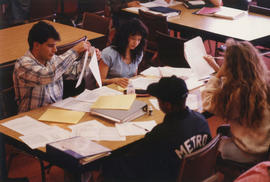 Photograph of students studying in the Lakeshore Library