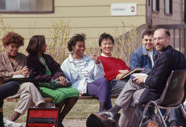 Photograph of an outdoor marketing class