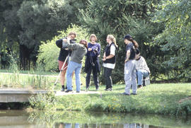 Photograph of Media Students Filming in the Arboretum