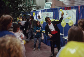 Photograph of student information and orientation event in the Student Centre KX building