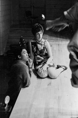 Photograph of Wayson Choy and Sylvia Siber Watching Rehersals