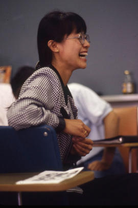 Photograph of a Student Laughing