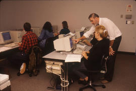 Photograph of Jim Hardy teaching his students