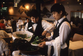 Photograph of Hospitality Students Serving Customers in the Humber Room