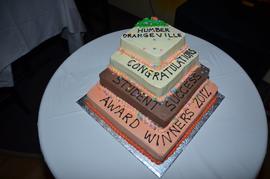 Photograph of cake at Student Success Awards night