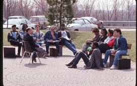 Photograph of an outdoor marketing class
