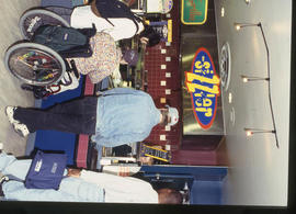 Photograph of Sizzler food preparation station