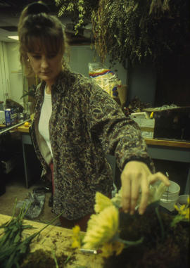 A photograph of a Retail Floriculture student