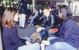 Photograph of students hanging out