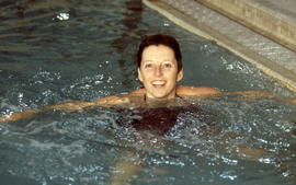 Photograph of a swimmer in the pool