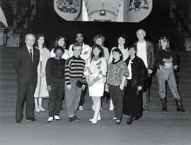 Photograph of Humber College staff and students at Queen's Park
