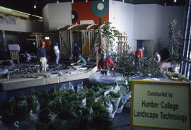 Photograph of Landscaping Students Working on a Display